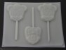 158sp Famous Male Female Mouse Dog Face Chocolate or Hard Candy Lollipop Mold